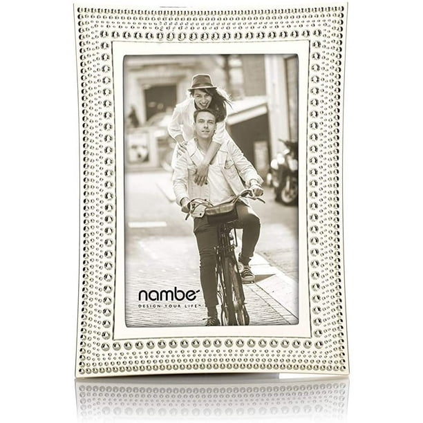 Nambe Alloy Movie Picture Frame 4x6 Photo Glass Silver MT0072